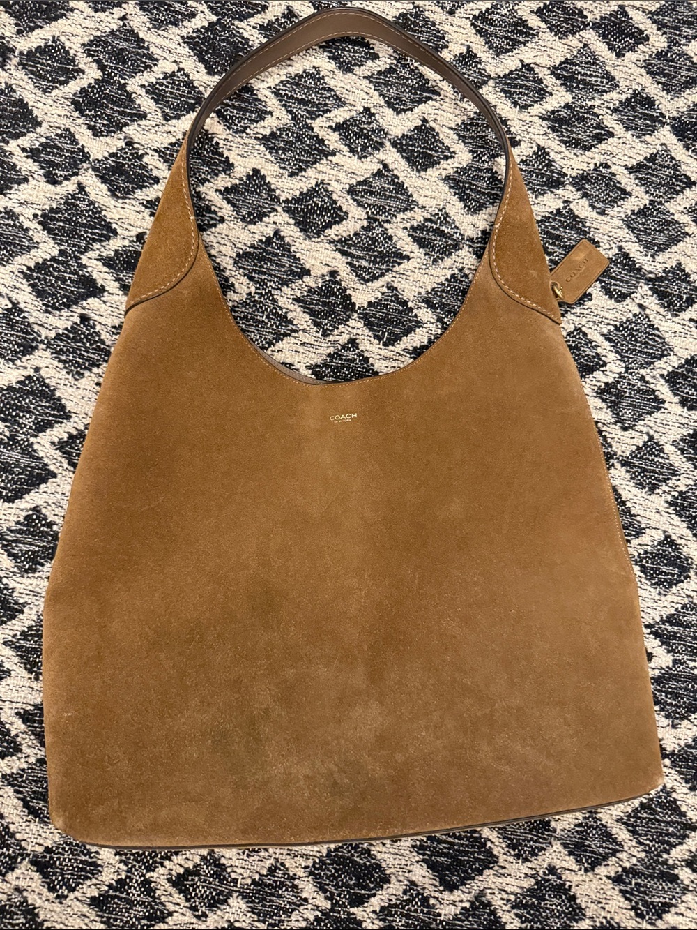 Coach Brooklyn Suede Shoulder Bag 39 in Cedar/Brass - Picture 6 of 10